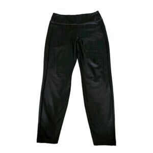 Athleta High Rise Women's Petite Large Faux Leather Leggings Chic Funky